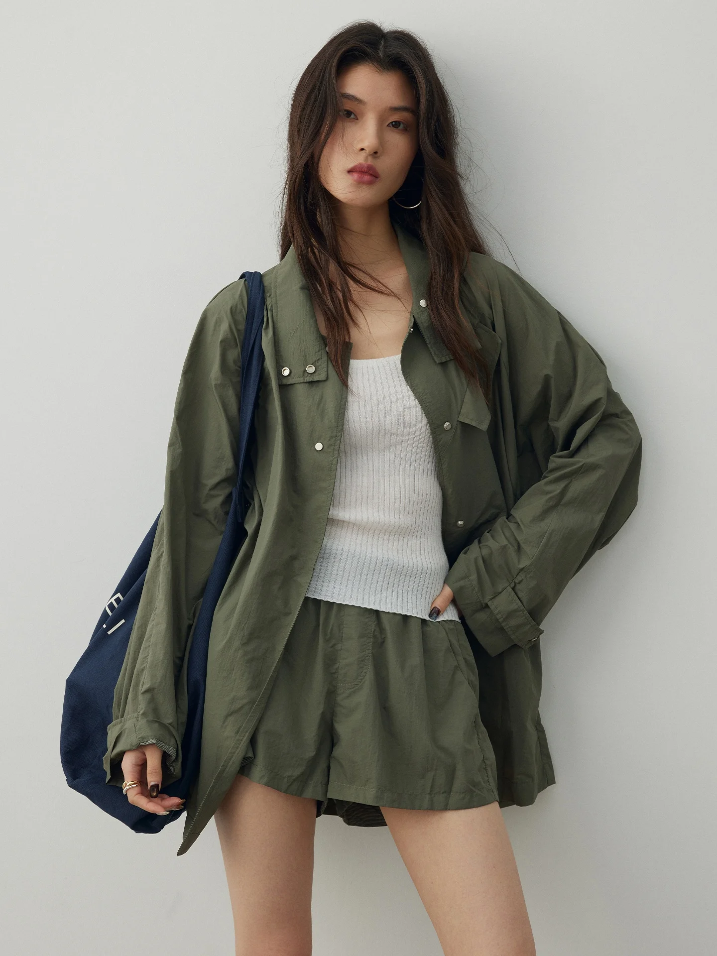 

KEARA UPF50 Женский легкий дышащий комплект с защитой от солнца, рубашка и шорты в повседневном стиле, костюм из двух предметов для S...