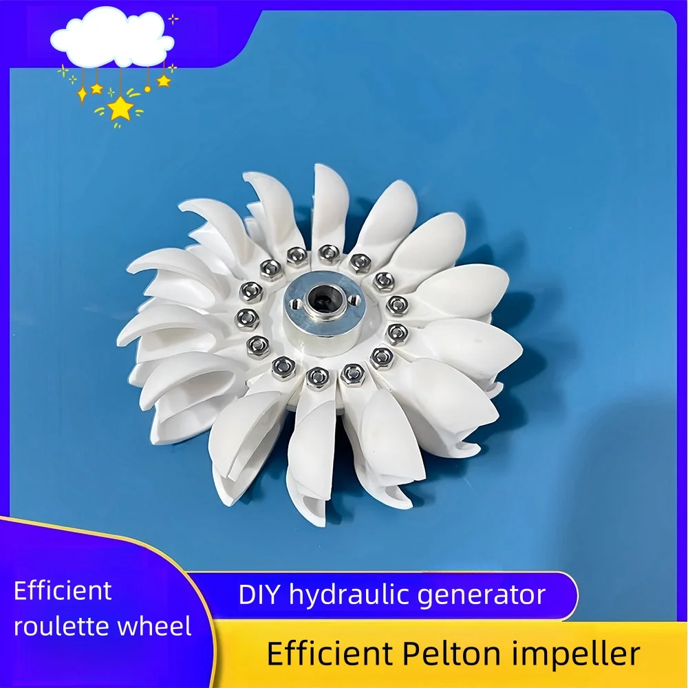 Efficient Pelton impellerPelton Wheel Turbine Pelton Water Wheel 96mm/3.8