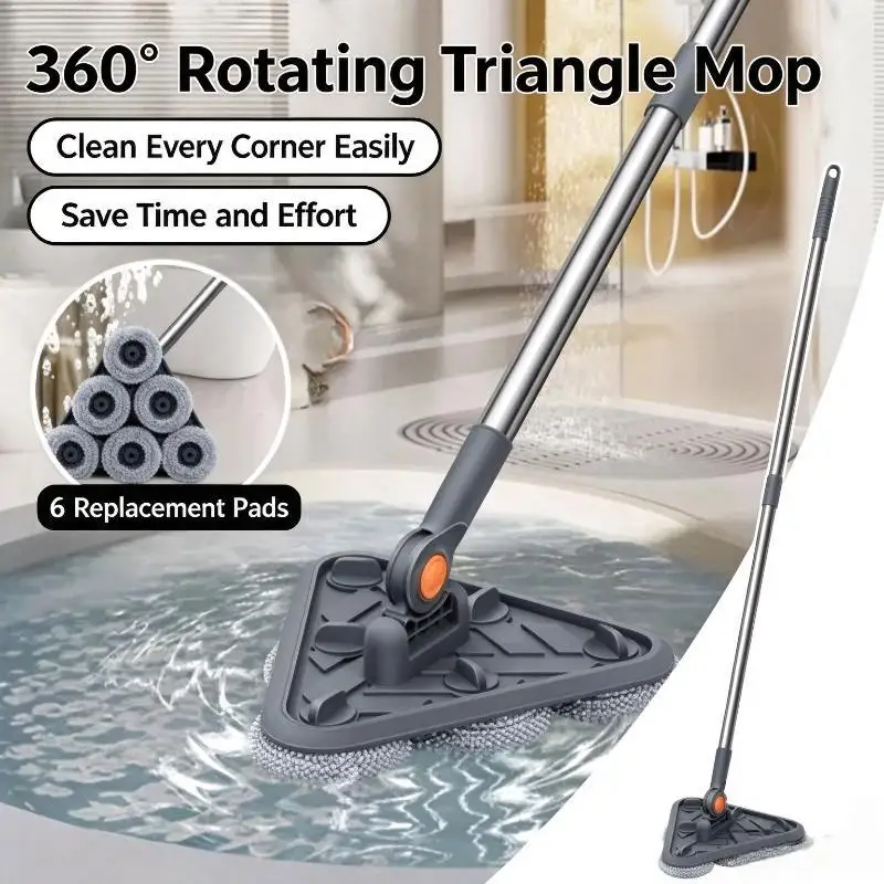 Triangular Cleaning Brush Stainless Steel Wire Bathroom Floor Scrubber For Stubborn Stains Optional 6 Free Steel Wool Ball
