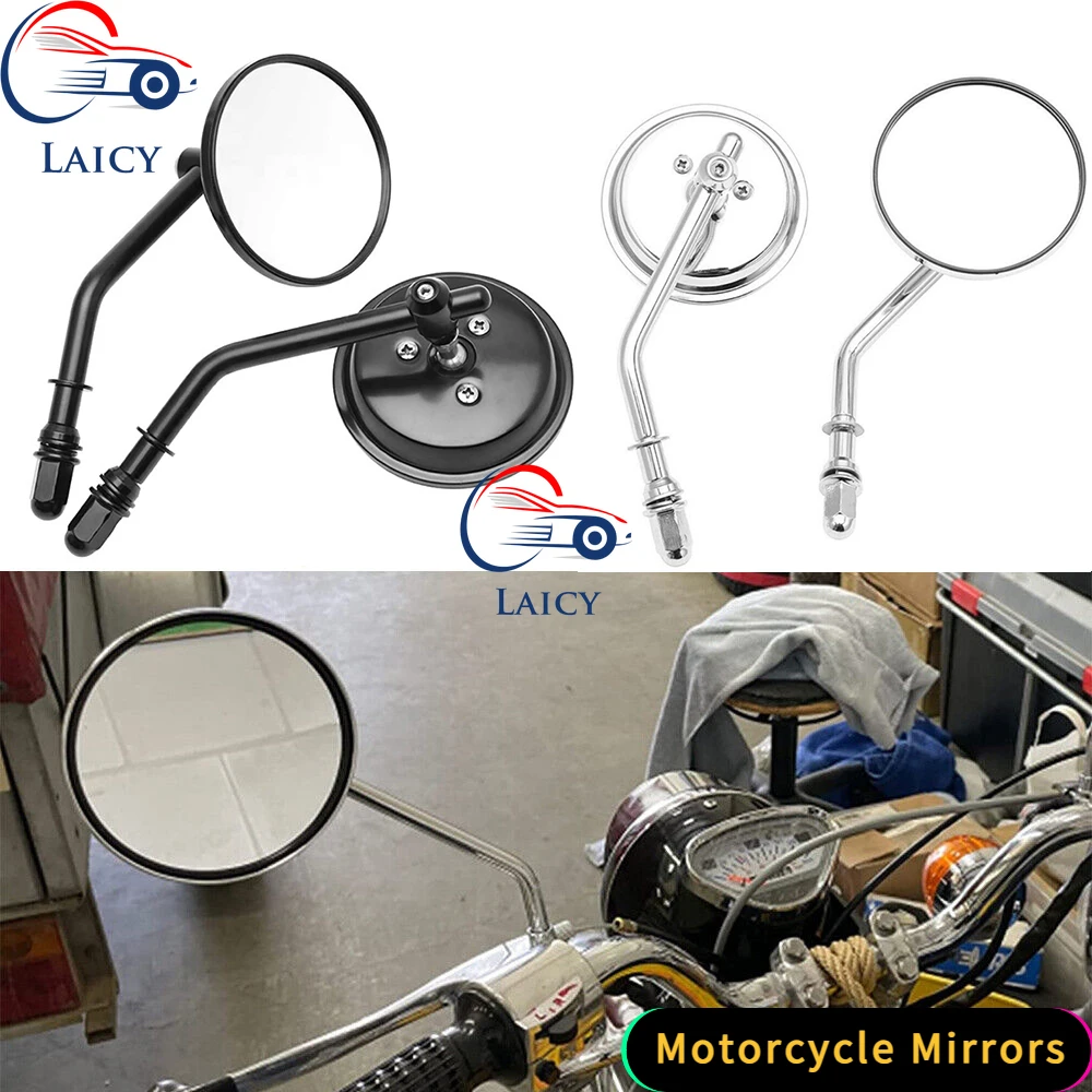 LAICY for Sportster Dyna Softail Road King Street Electra Glide Road Glide Motorcycle Mini Round Rear View Side Mirrors