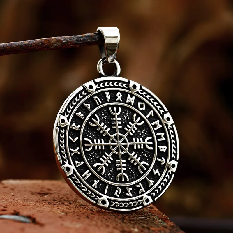 Beier 2023 New Arrival Stainless Steel Viking Compass Pendant Viking Runes Vegvisir Pendant For Men High Quality Jewelry