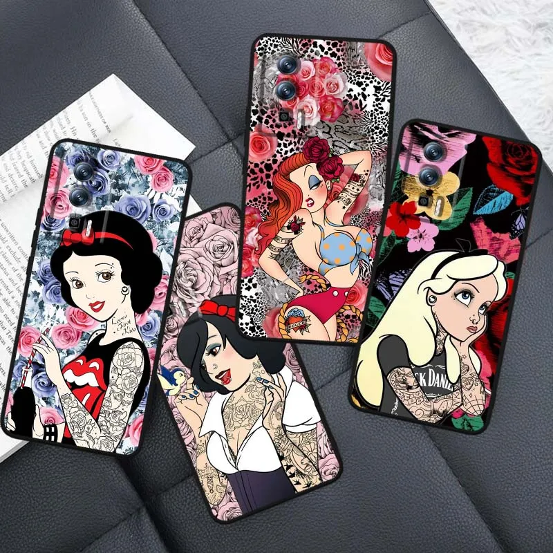 

Disney Cartoon Alice Princess For Xiaomi Redmi 12 13C 12C 13 10C 9T A2 9A 9C 7A Note 10S 8T 10 9 8 Pro 4G 5G Black Phone Case