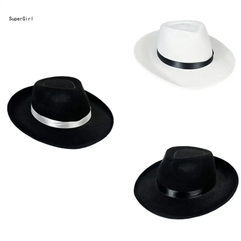 Popular Jazzy Hat Adult Roleplay Panama Hat Party Headwear Halloween Costume Hat J78E