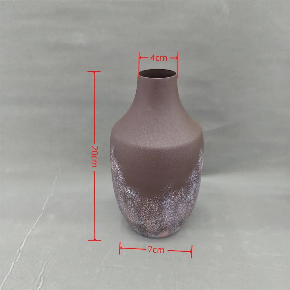 

Vintage Metal Flower Vase Rustic Iron Decorative Home Wedding Arrangement Desktop Centerpiece Unique Longlasting Reusable Coffee