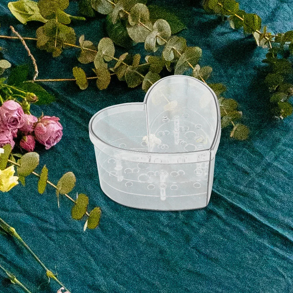 

2Pcs Heart Shaped Clear Acrylic Flower Box Elegant Transparent Holder for Flower Preservation DIY Floral Display Ideal for Love