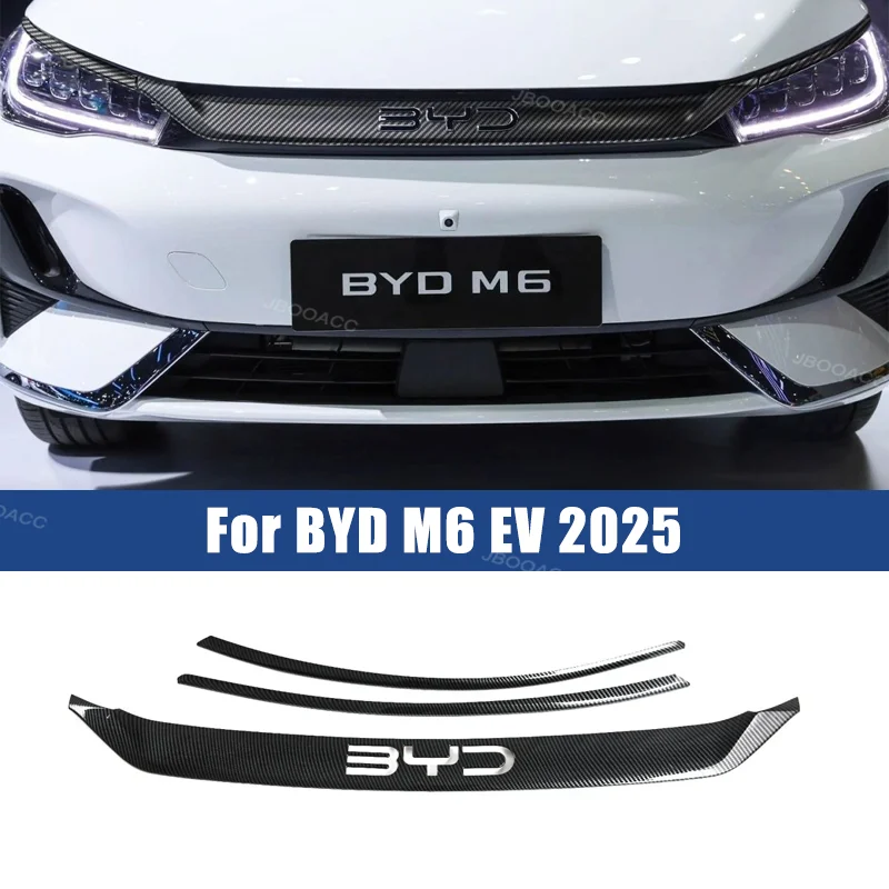 

Комплект из 3 шт. для BYD M6 EV 2025: Декоративные накладки на переднюю решетку радиатора, полые аксессуары для тюнинга
