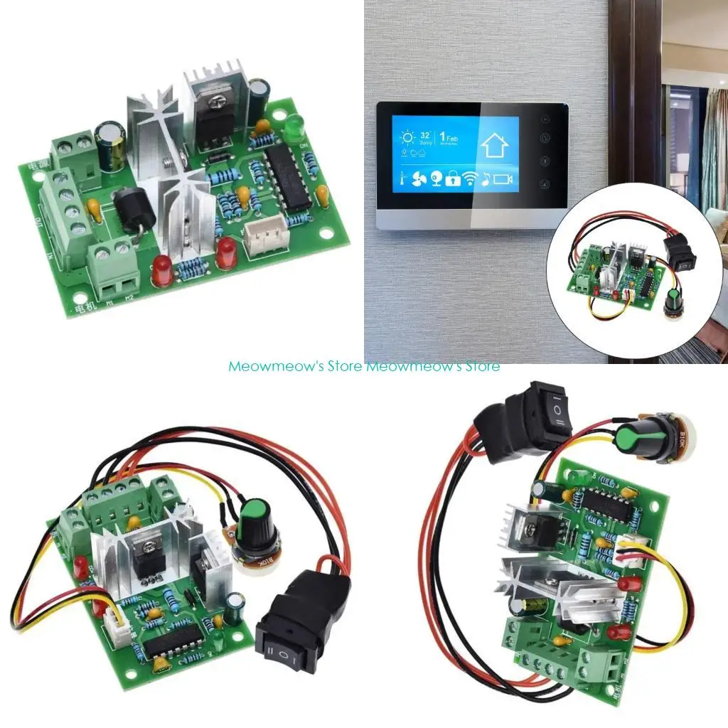 

W91A 120W PWM DC10V-30V Motor Speed Governor Adjustable Voltages Control Reversible DC10V 12V 24V 30V