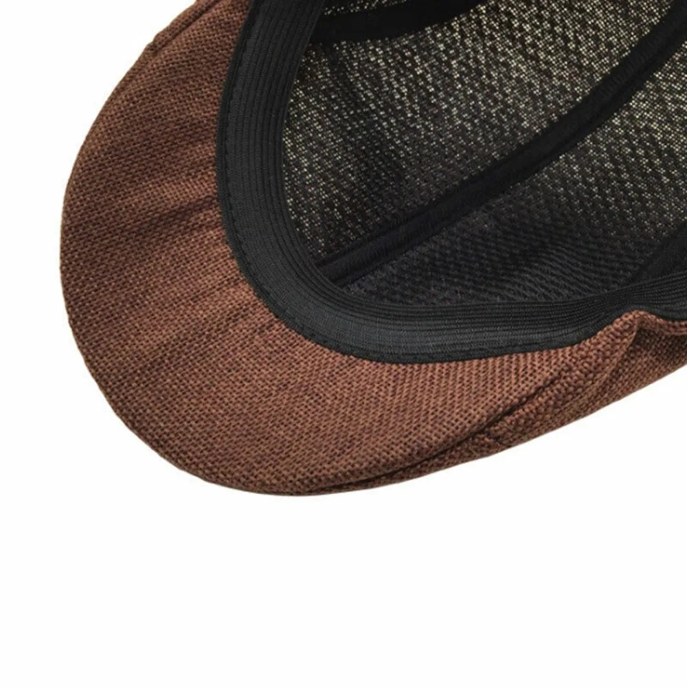 Women Linen Unisex Men Flat Cap Sun Hat Hat Vintage Golf Driving Hat view 4