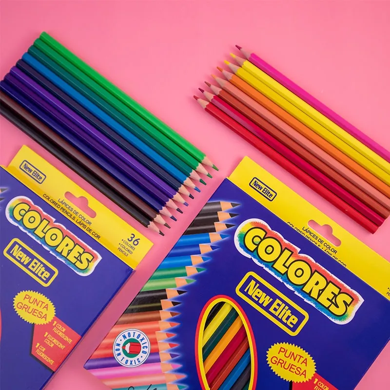 Boxed Color Pencils Children Doodle Drawing Pencils Students Plastic Colored Pencils Crayons  Coloring Pencils