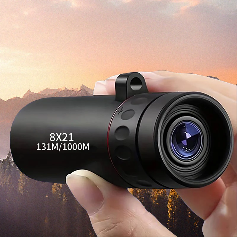 8X21 HD Monocular Telescope Mini Portable Suitable for Outdoor Camping, Traveling, Hunting, and Watching Concerts