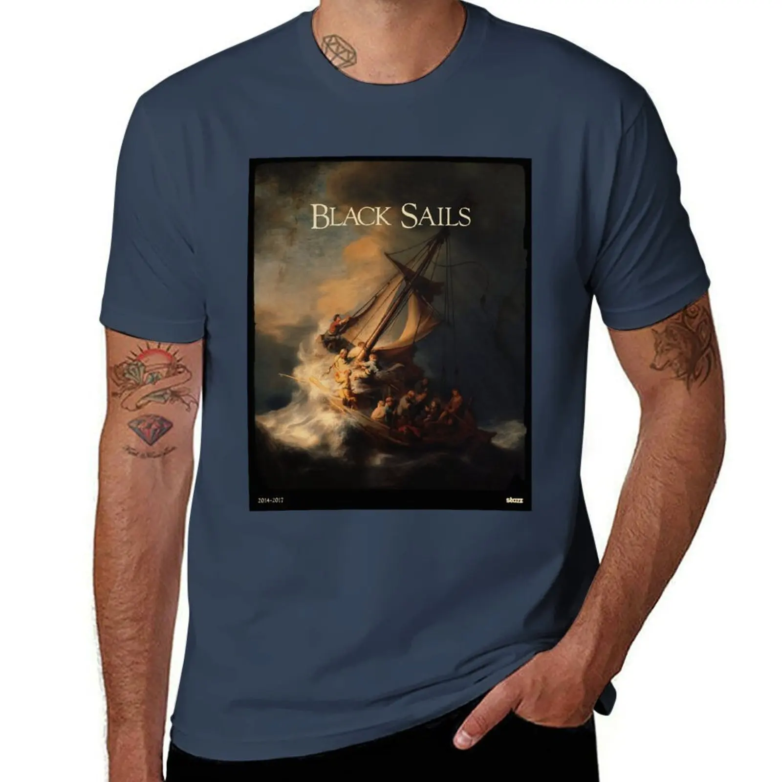 

Black Sails x Rembrandt's The Storm on the Sea of Galilee T-Shirt Retro Style Print Casual Top