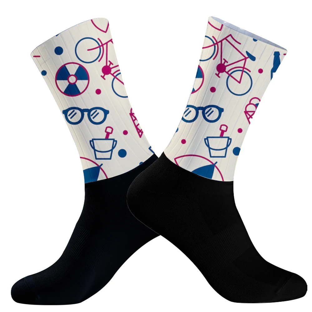 2024 neue beste profession elle funky atmungsaktive Docht wirkung Rennrad Sport Kompression socken Verkauf Laufs ocken Rad socken