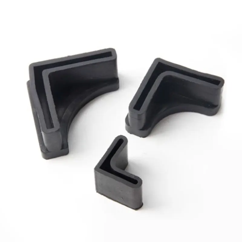 1Pcs L Shaped Angle Iron Foot Pads Non-Slip Floor Protector Black Rubber Angle Iron Caps Steel Frame Leg Pads 3cm 4cm 5cm