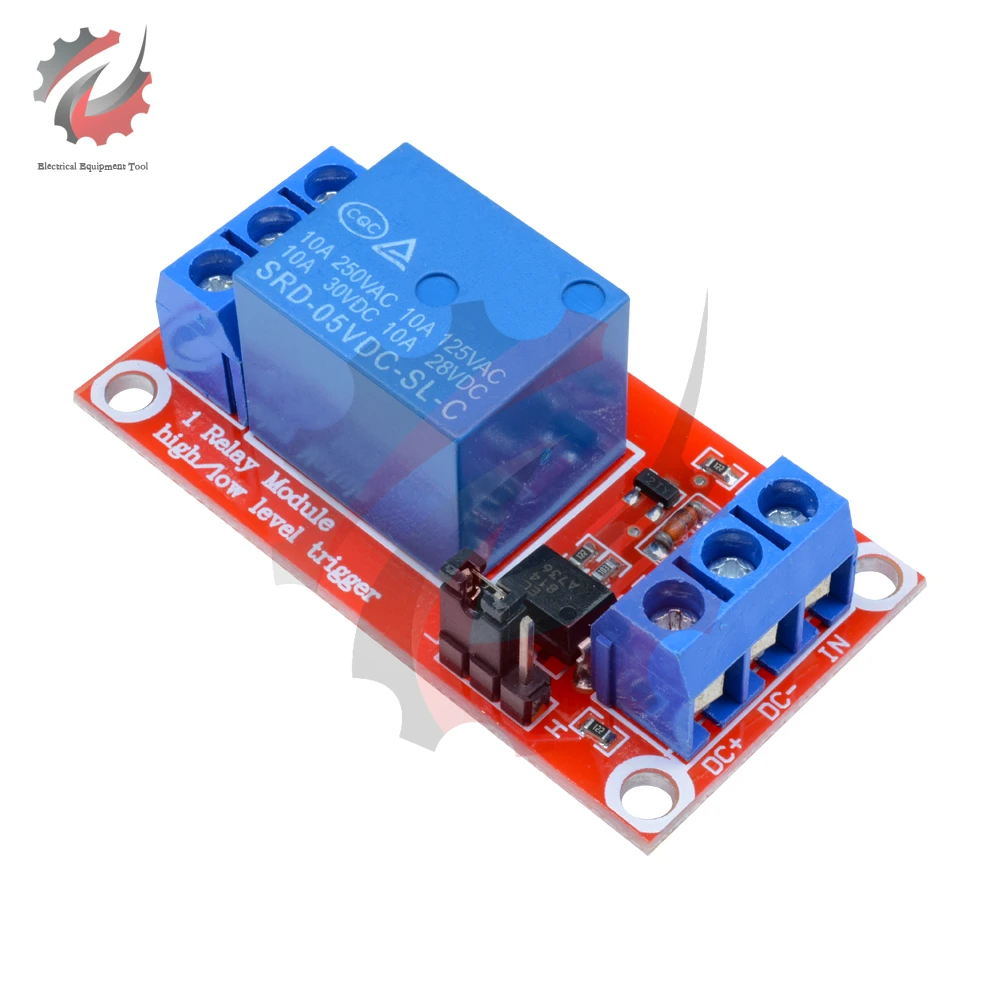 DC 5V 9V 12V 24V 1 Channel Relay Module Board Shield With Optocoupler 12V Relay Module Support High and Low Level Trigger