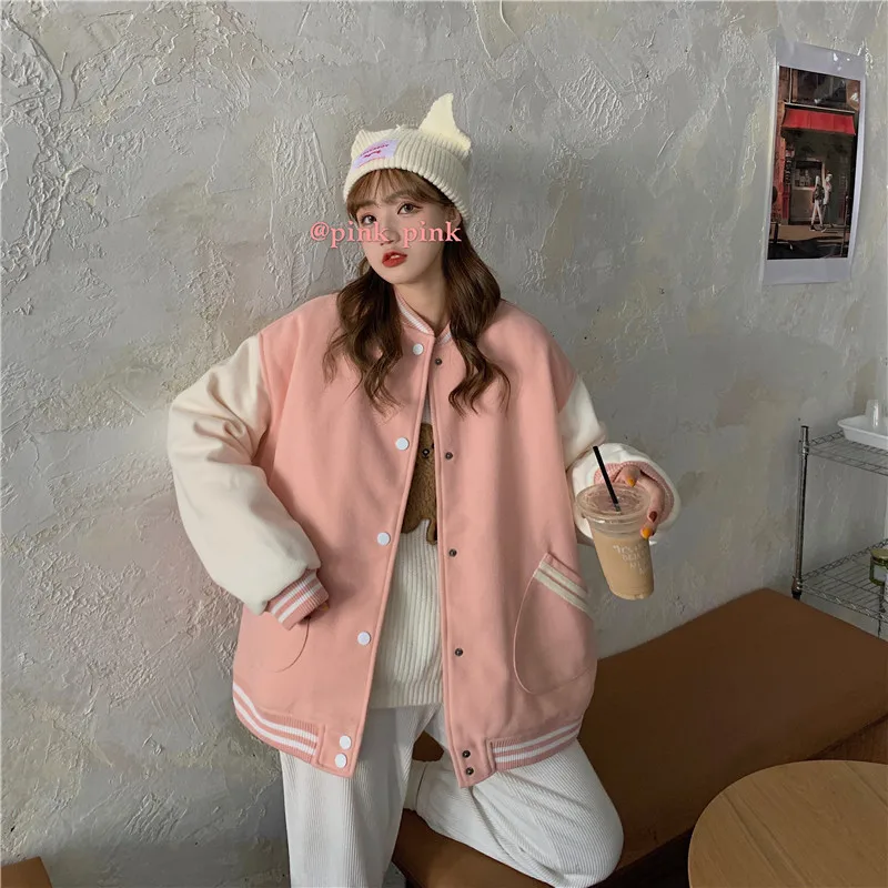 ZOUXO-Chaqueta de béisbol estilo hip hop para mujer, abrigo Vintage holgado, Kpop, primavera y otoño, 2023