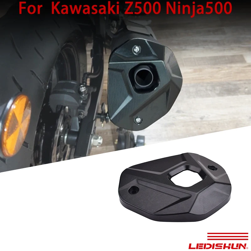 LEDISHUN Motorcycle Rear Exhaust Hood Trim Cover Exhaust pipe Protection Accessories  Compatible with Kawasaki Z500 Ninja500