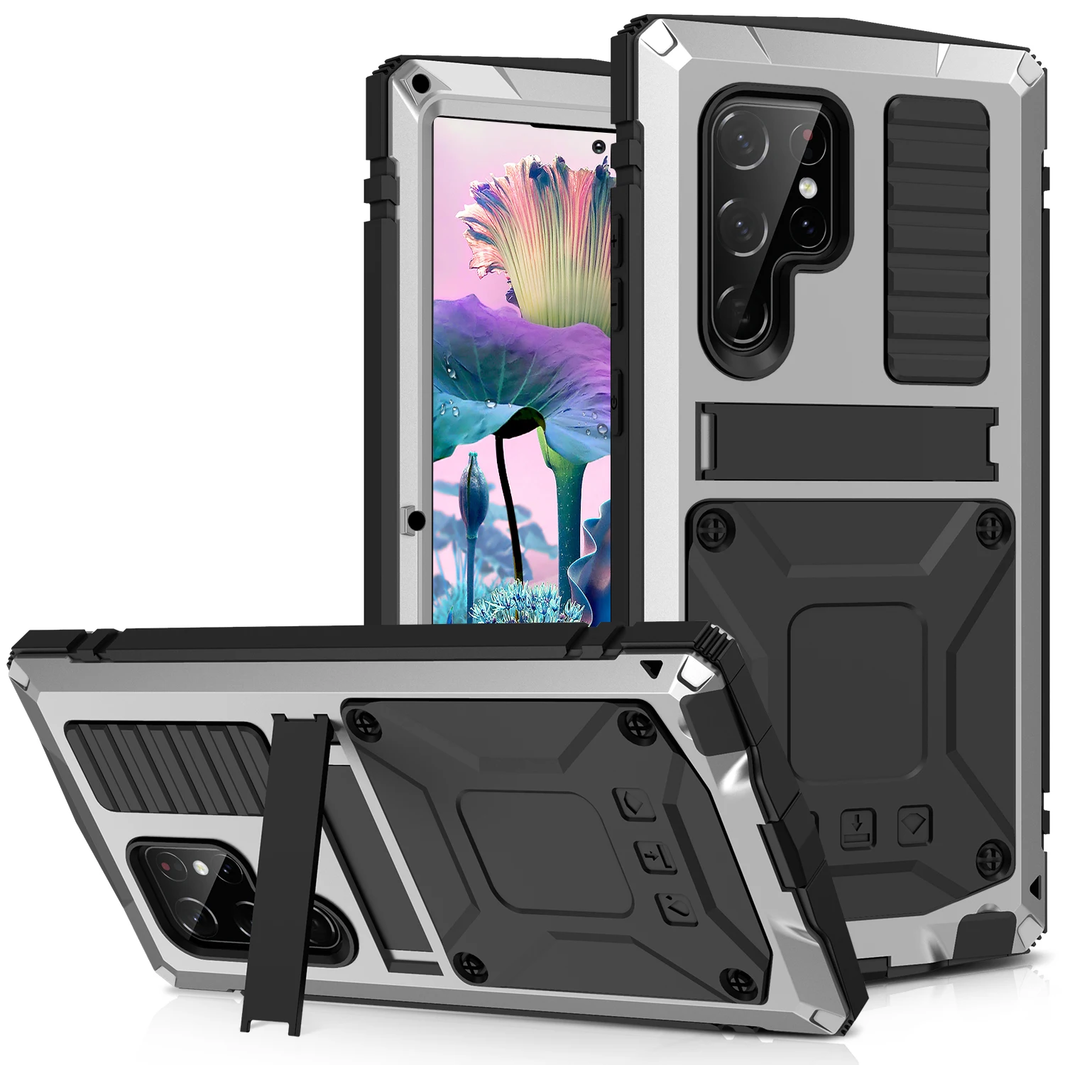 

Heavy Armor Metal Aluminum Case For Samsung Galaxy S22 S23 Ultra S23 Plus Case 360 Full Protection Shockproof Cover S23+ Fundas