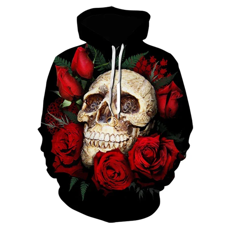 Skull Fashion Style 3D Printed Hoodies Unisex Pullovers Hoodie Casual Sweatshirts Street Top Tracksuit