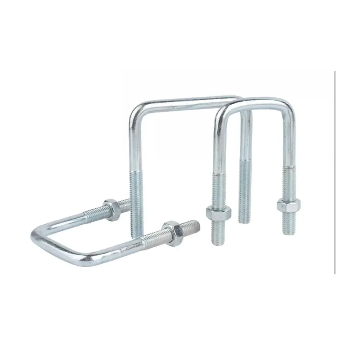 Ângulo direito galvanizado em forma de U Parafuso e Porca Set, Fastener, M6, M8