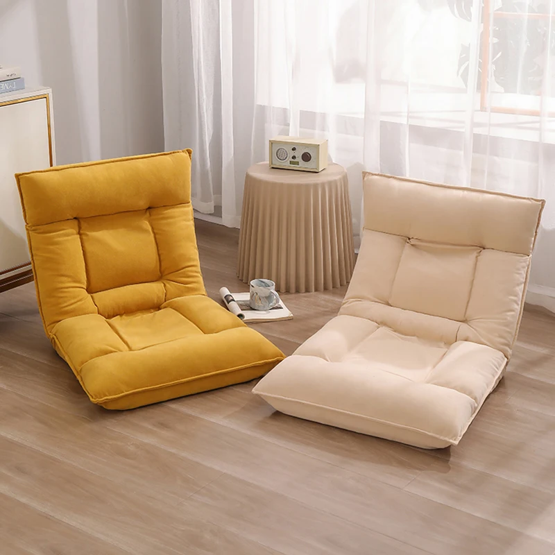 Lazy Yellow Sofa Recliner Relax Adults Minimalist Design Unusual Couch Portable Reading Folding Divani Soggiorno Home Furniture