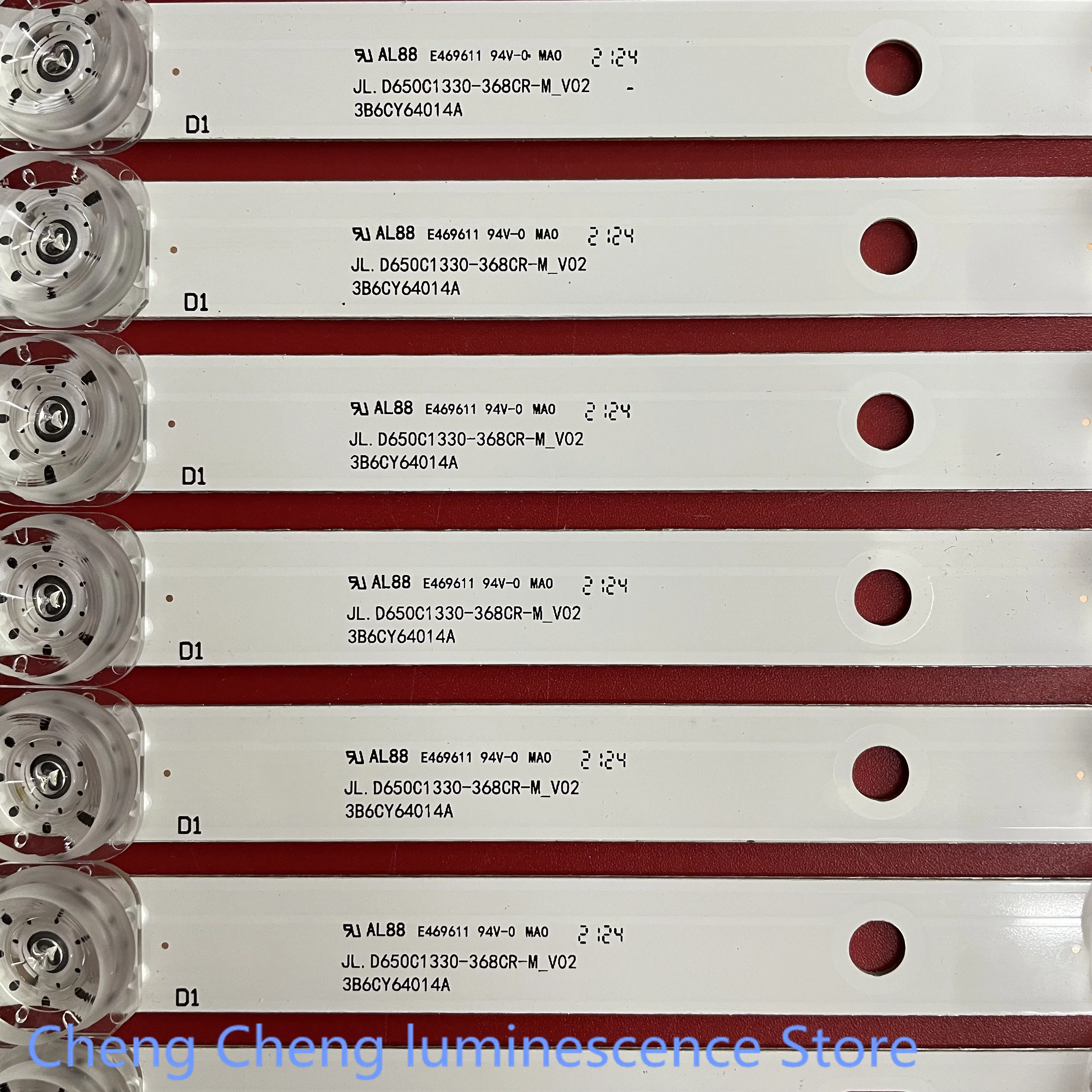 NEW LED Strips For Xiaomi L65M5-EC L65M5-ES Strip Light JL.D650C1330-368CL/R-M_V02 TV HRS XM65T65L 6x12 MCPCB 14mm v3 A   1280MM