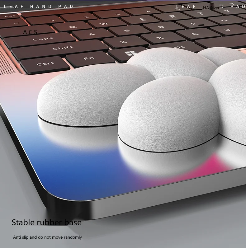 Kieselsteinförmige Silikon-Handballenauflage, ergonomische Schreibtischunterlage für Büro und Gaming, 7 Farben, 3 Konfigurationen – Detail 4