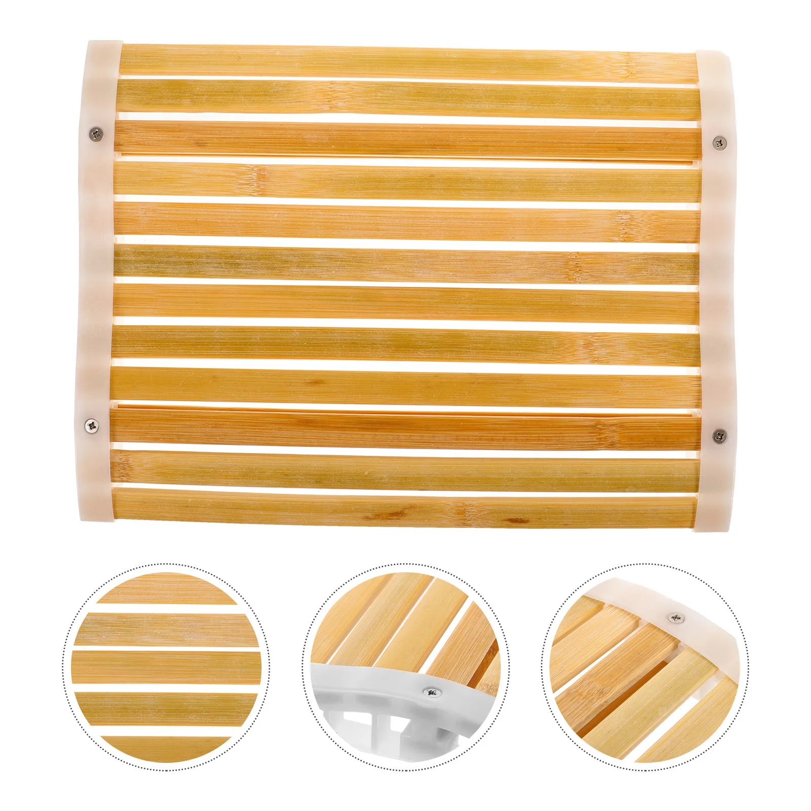 

Bamboo Seat Cushion Lightweight Ergonomic Design For Office Home Use Summer Cool Sitting Mat For Adults Simple Style Floor Pad