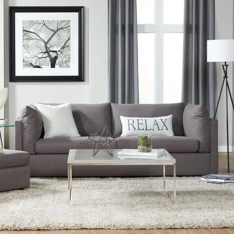 

Enda Pillow Back Fabric Sofa can be rephrased as:"Comfortable Pillow Back Fabric Sofa for Stylish Living Room Decor