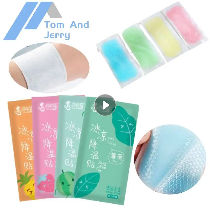 10 Pcs Fever Cooling Patches Forehead Strips Phone Ice Cooling Sheet Baby Kids Children Adult Headache Pain Relieve Patch Supply