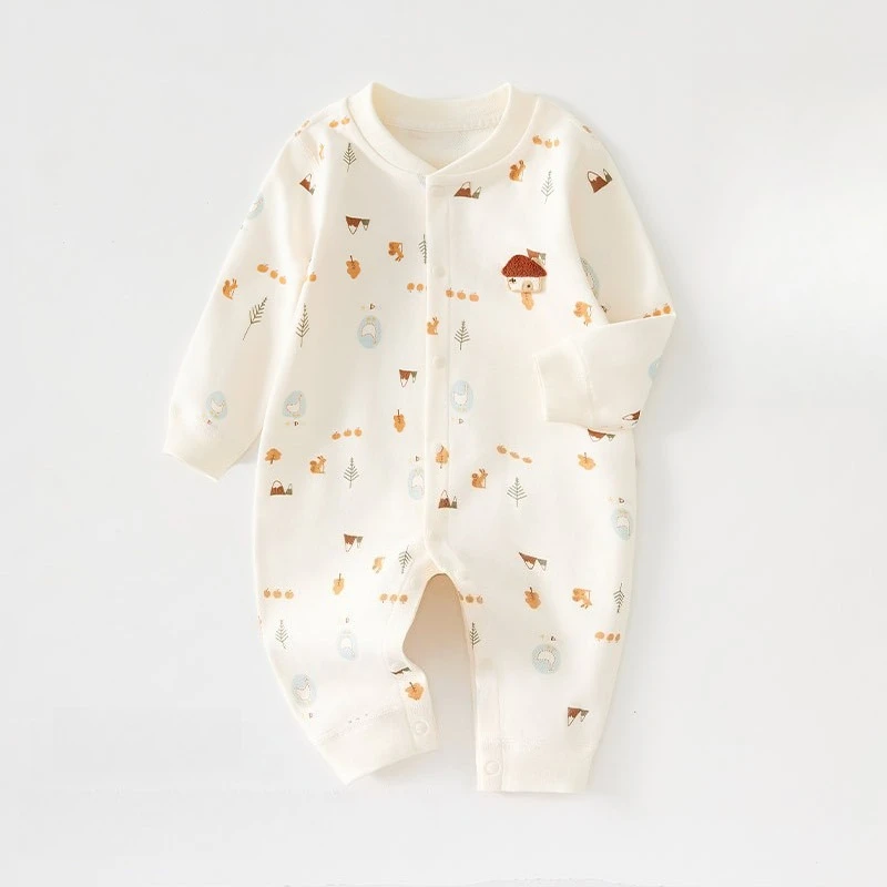 Baby Cotton Long Sleeve Romper Newborn Boys Girls Sleepwear Base Layer New Season