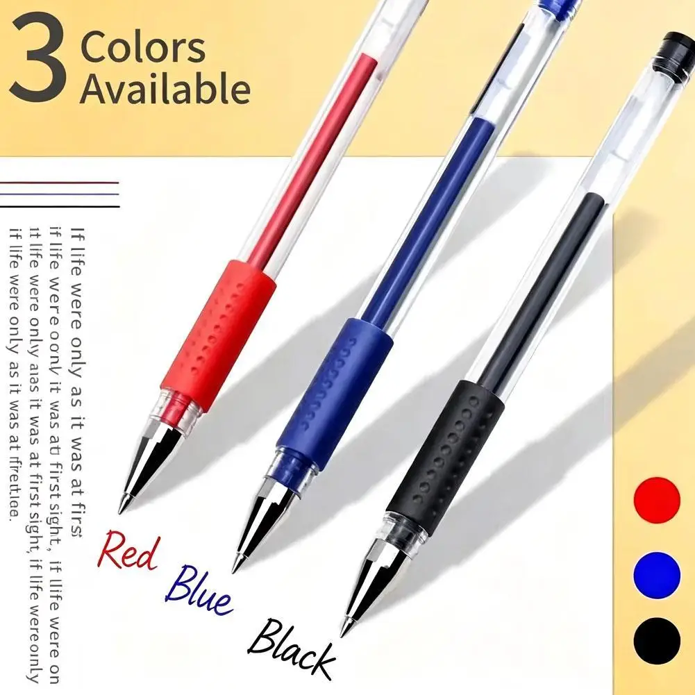 0.5mm Neutral Ballpoint Pen Set - Office Signature Black Blue Red Carbon Water-Based Ink Student Writing Tool