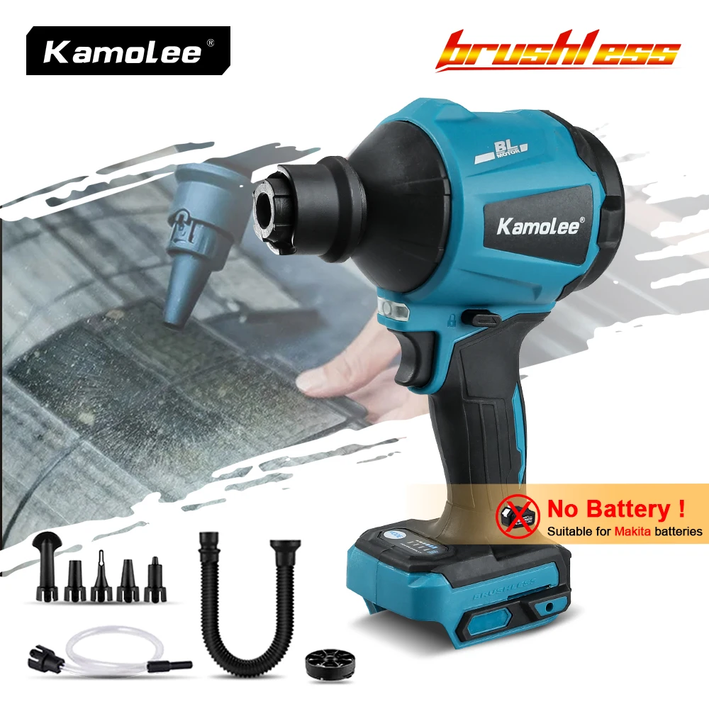 Kamolee 1100 Вт 40500 об/мин бесщеточный воздуходувка пылесборник вакуумный многофункциональный перезаряжаемый вентилятор для батареи Makita 18 В Kamolee 1100 Вт 40500 об/мин бесщеточный воздуходувка пылесборник вакуумный многофункциональный перезаряжаемый вентилятор для батареи Makita 18 В