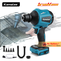 Kamolee 1100W 40500RPM Brushless Air Blower Dust Inflator Vacuum Multifunction Rechargeable Blower For Makita 18V Battery