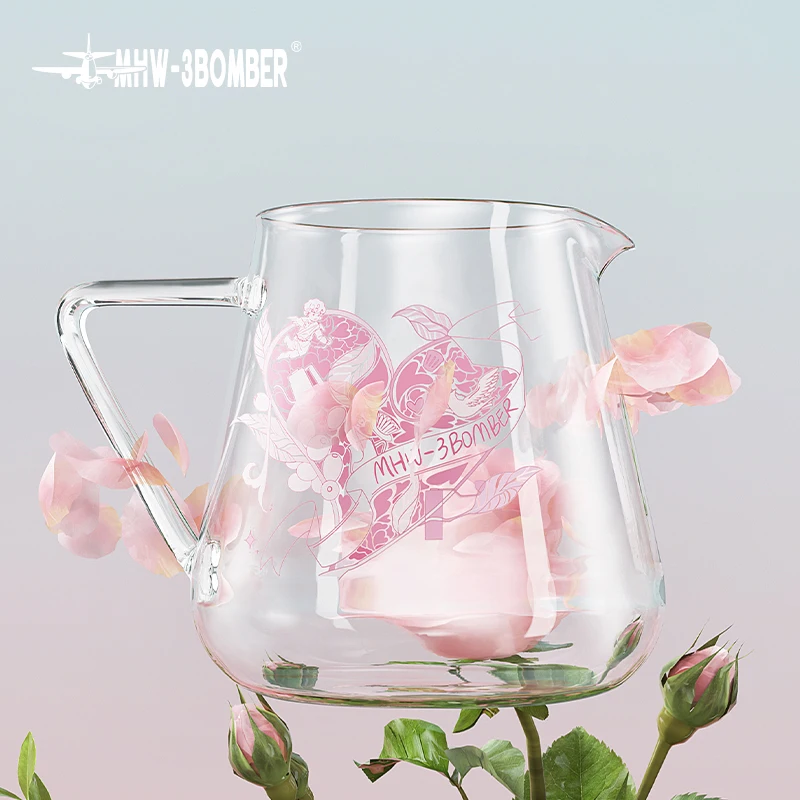 

MHW-3BOMBER Glass Coffee Pot Server 500ml Hand Pour Coffee Maker Home Brewer Pot Barista Accessories