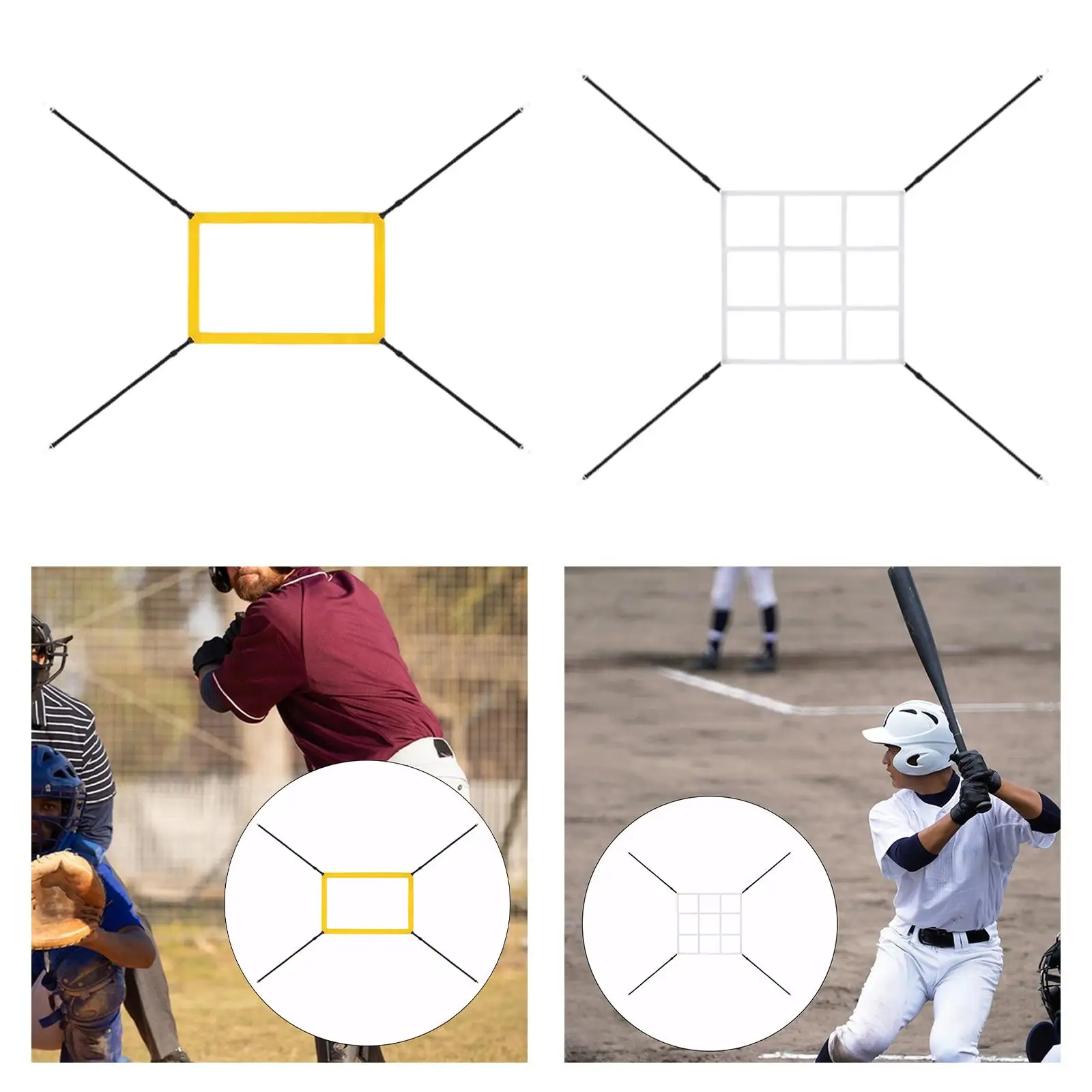 

Target Training Net Softball Pitching Net Practice Portable Sport Net Goal Frame Net Equipment Pitching Net
