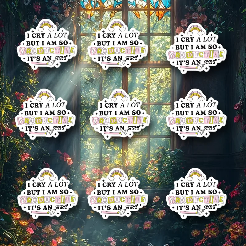 Pegatina Swiftie // Pegatina Impermeable Moderna y Colorida con Letra de Canción TTPD, Calcomanía con Cita Musical, Regalo Inspirado en la Música, I Cry A Lot
