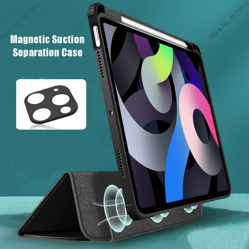 Detached Magnetic Split Protective Cover for Ipad 10.2 9th 8th Generation Pro 11 2021 m1 10.5 Air 3 4 10.9 Smart Folio Hard Case