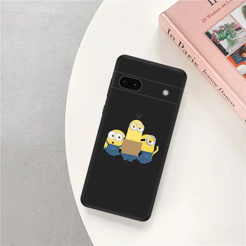 Soft Case for Pixel 8 8a 7a 7 6 6a KING M_Minions Motorola One Fusion Edge 40 Pro 30 20 G200 Cartoon Black Phone Cases Cover