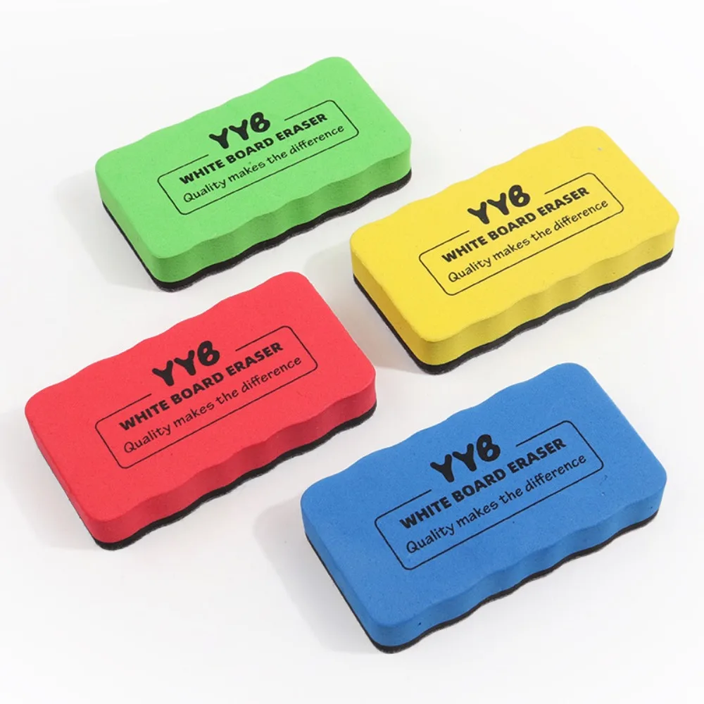 8pcs EVA Magnetic Whiteboard Eraser Leave No Trace Felt Surface White Board Cleaner Rectangle Large Size Dry Wipe Marker Home