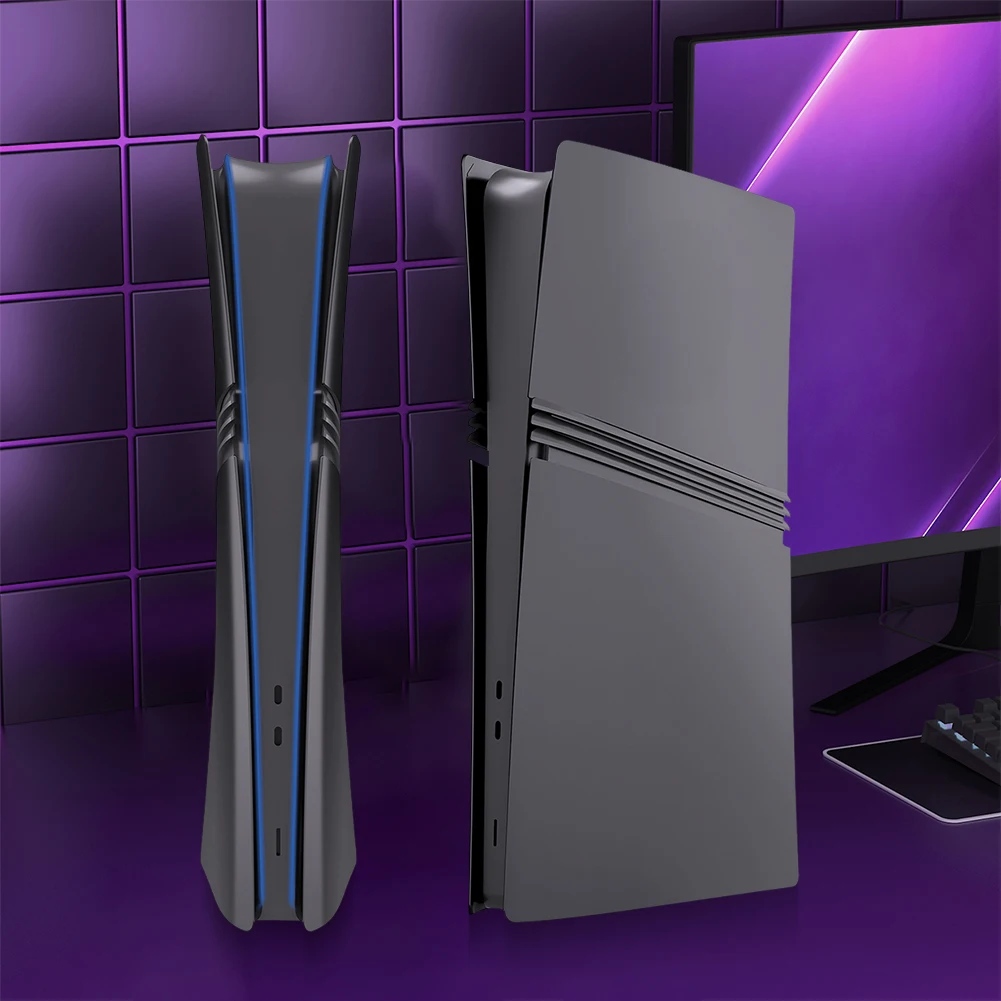 Coque rigide anti-rayures en ABS pour PS5 Slim Pro, plaque frontale, couvercle de console, peau anti-poussière, disque numérique