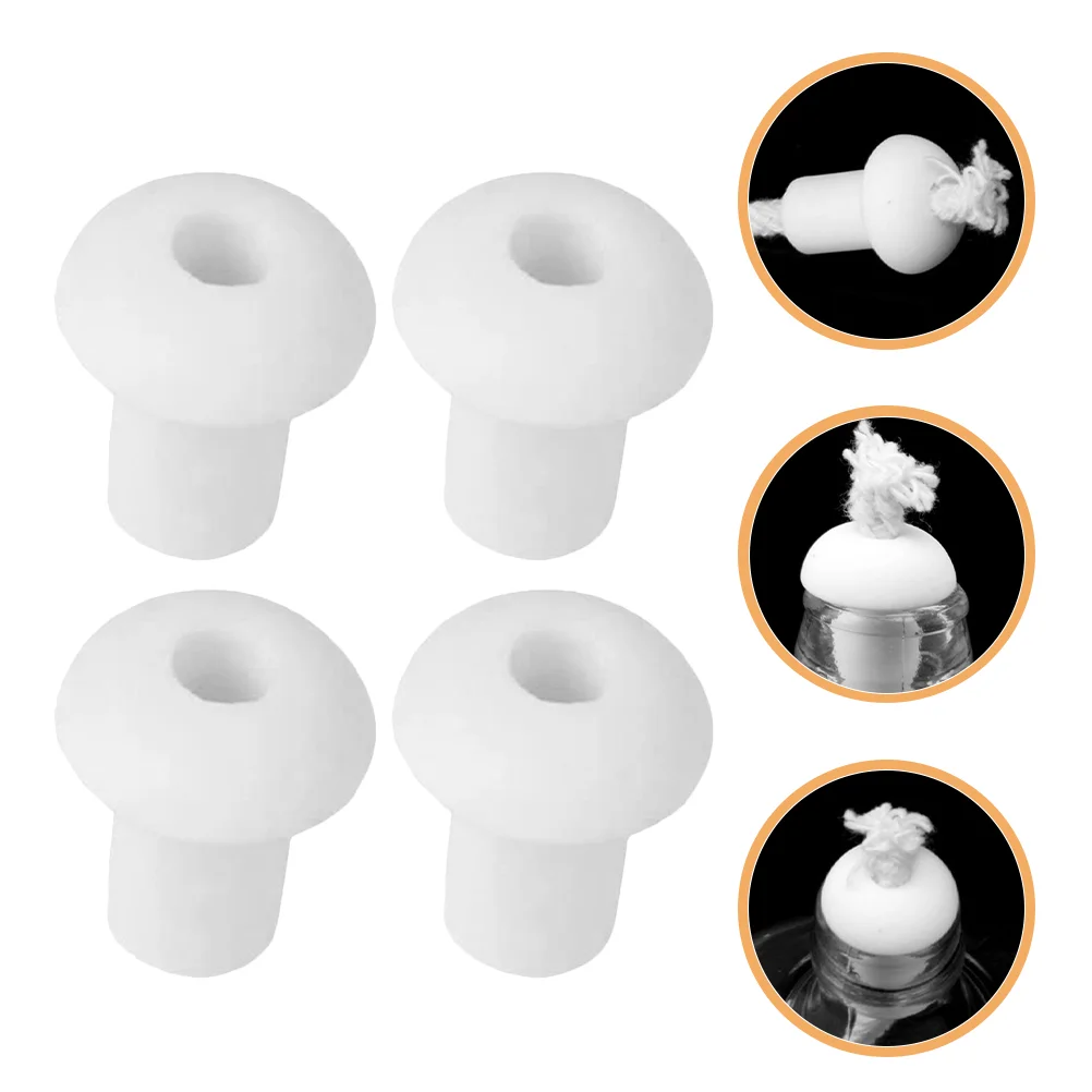 10 Pcs Ceramic Wick Holder Oil Lamp Accessories Replacement Storage Stand Household for Parts Ceramics Small