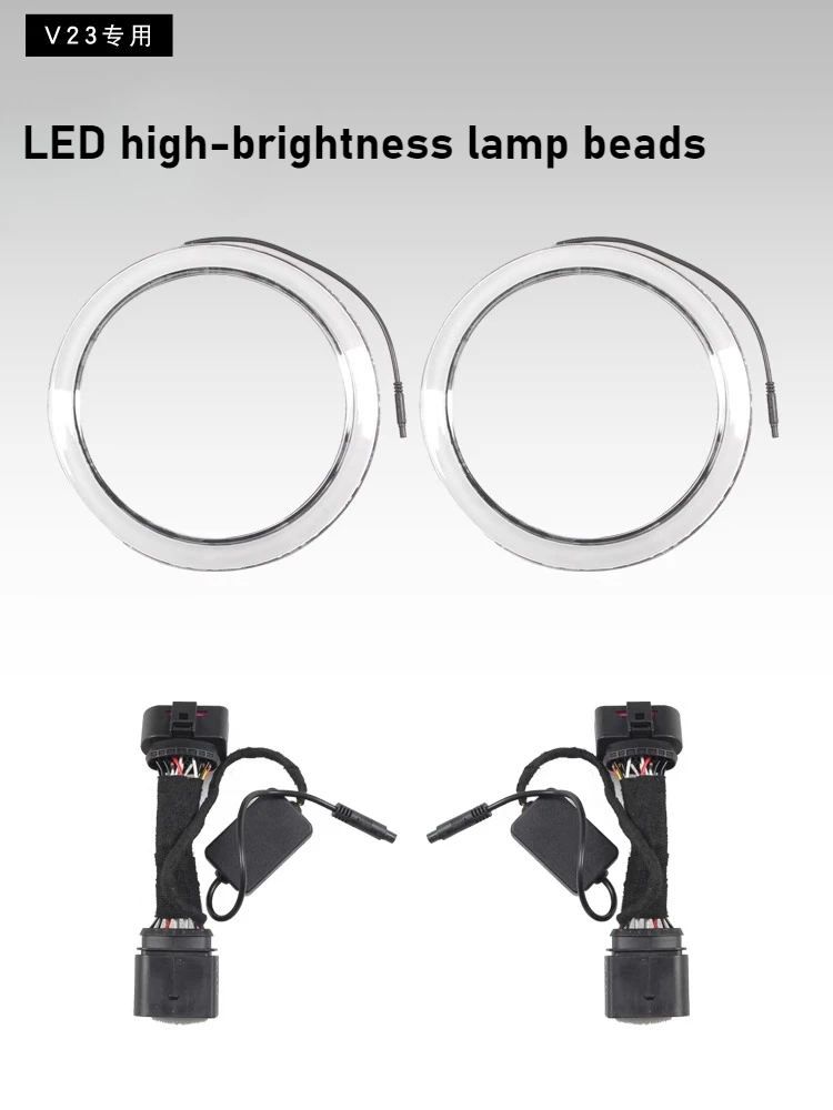 For Chery ICAR V23 Angel Eye Headlight Special LED Jungle Vision