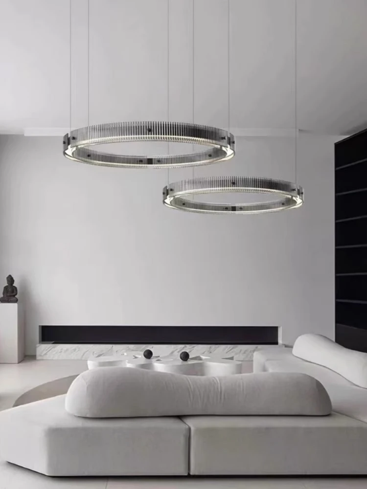 Minimalistische Glazen Ronde Woonkamer Hanglamp Gemaakt Van Aluminium Materiaal Gepersonaliseerde En Creatieve Slaapkamer Balkon Led Lamp