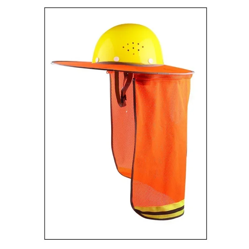 Summer Sun Shade Safety Hard Hat Neck Shield Helmets Reflective Stripe Useful Mesh Reflective Cap Cover for Construction Workers