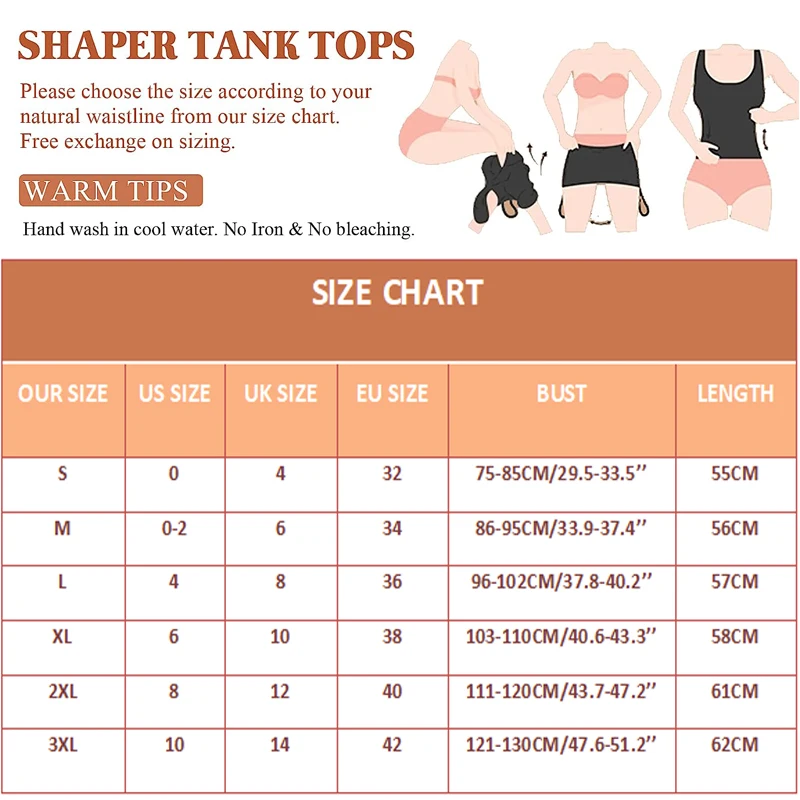 Women Tummy Control Tank Tops Slimming Body Shaper Waist Trainer Corset with Padded Bra Shaperwear Compression Camisole Vest