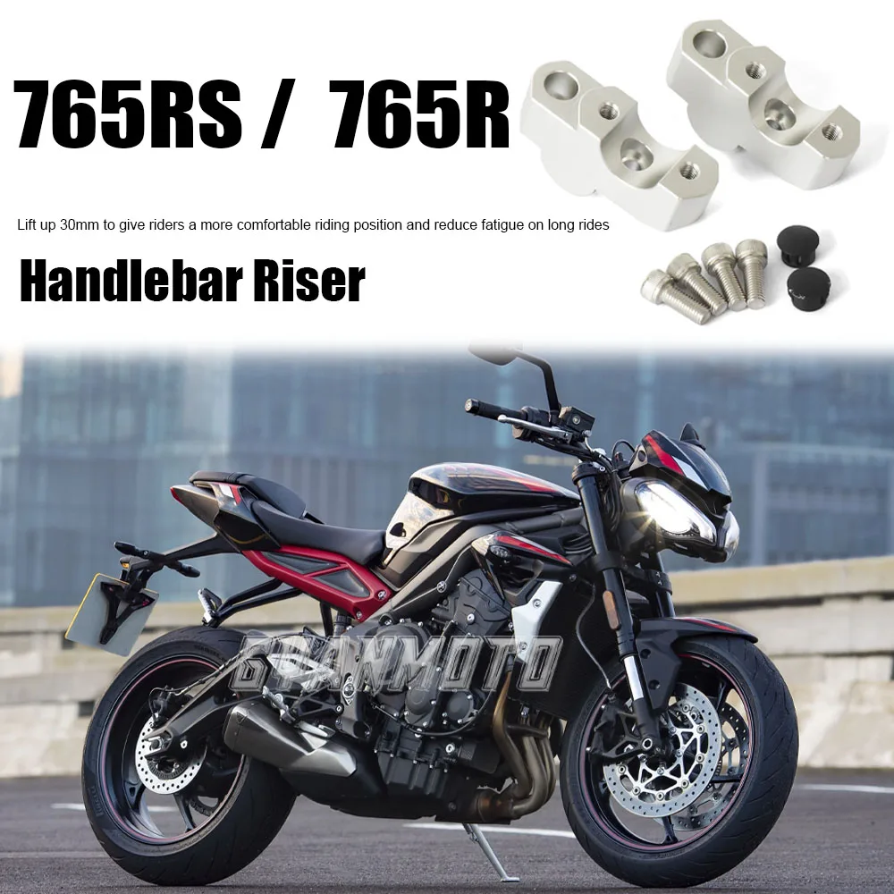 New Motorcycle Accessories Lift Move Back Clamp Handlebar Riser Silver Kit For Street Triple 765R STREET TRIPLE 765RS 765 RS R