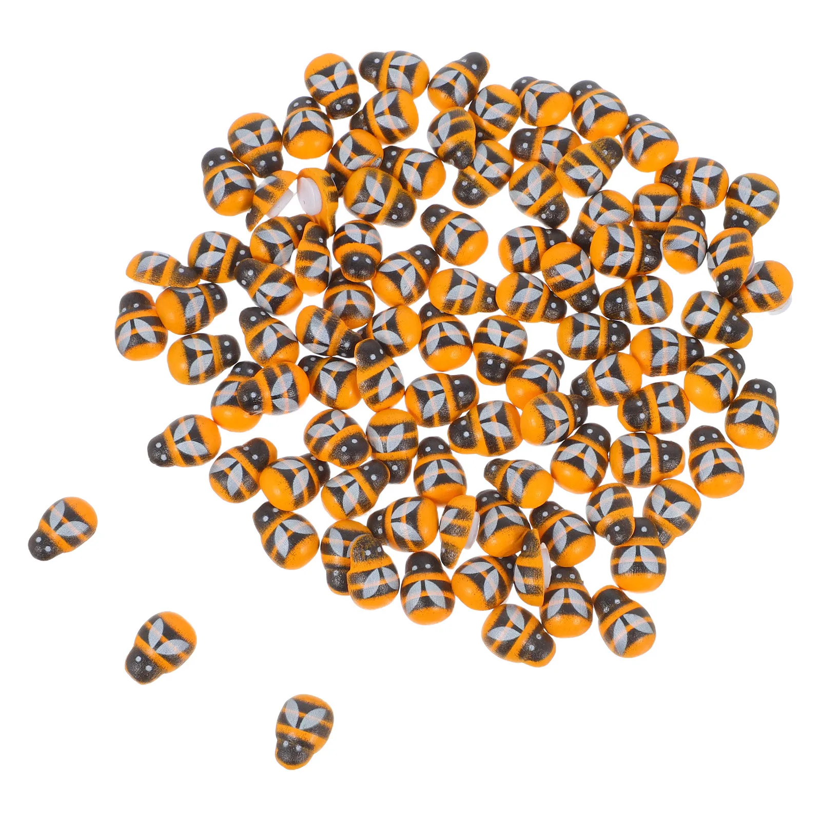 

100Pcs Wooden Bee Embellishments Self-Adhesive for Scrapbooking Wedding Party Farmhouse Decor 1.2x0.9x0.5cm Bee Craft