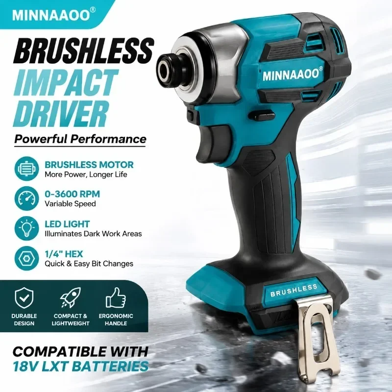 MINNAAOO 18V 6Ah High Capacity Lithium Ion Battery Pack for Cordless Drill Impact Driver Tools Compatible for Makita DTD173