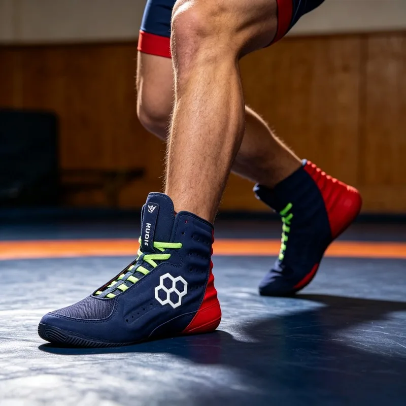 Professional Wrestling Boots Men Anti-Slip Boxing Shoes Man Good Quality Men Fighting Shoes Mid-Top Gym Training Shoe For Man