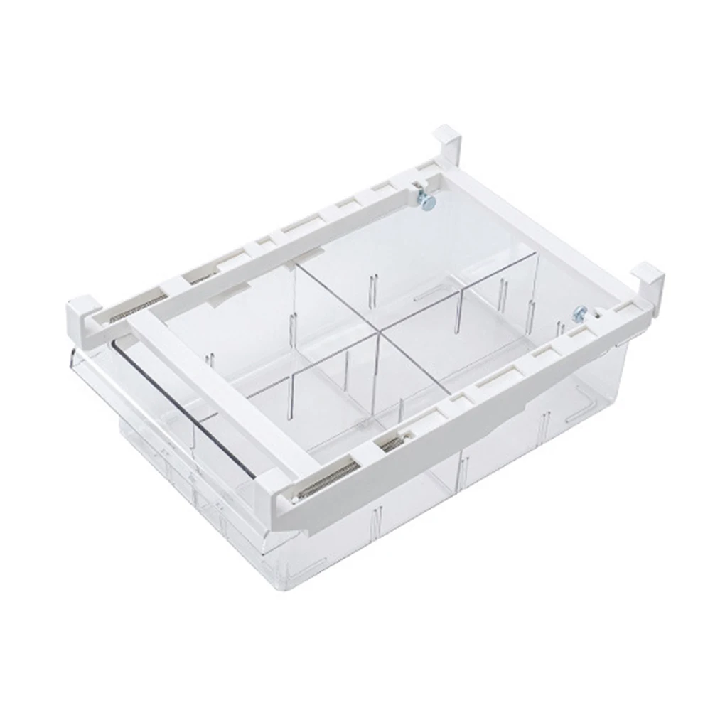 

Egg Holder Plastic Refrigerator Storage Container Kitchen Drawer Fruit Box Organizer, Without Grid